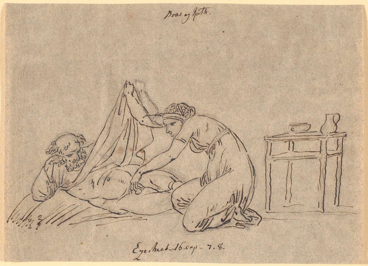 Ruth Acariciando Boas de Nicolai Abildgaard