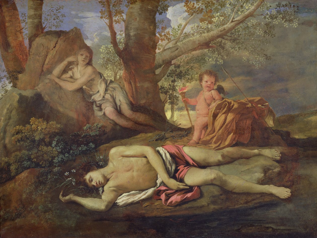 Eco e narciso de Nicolas Poussin