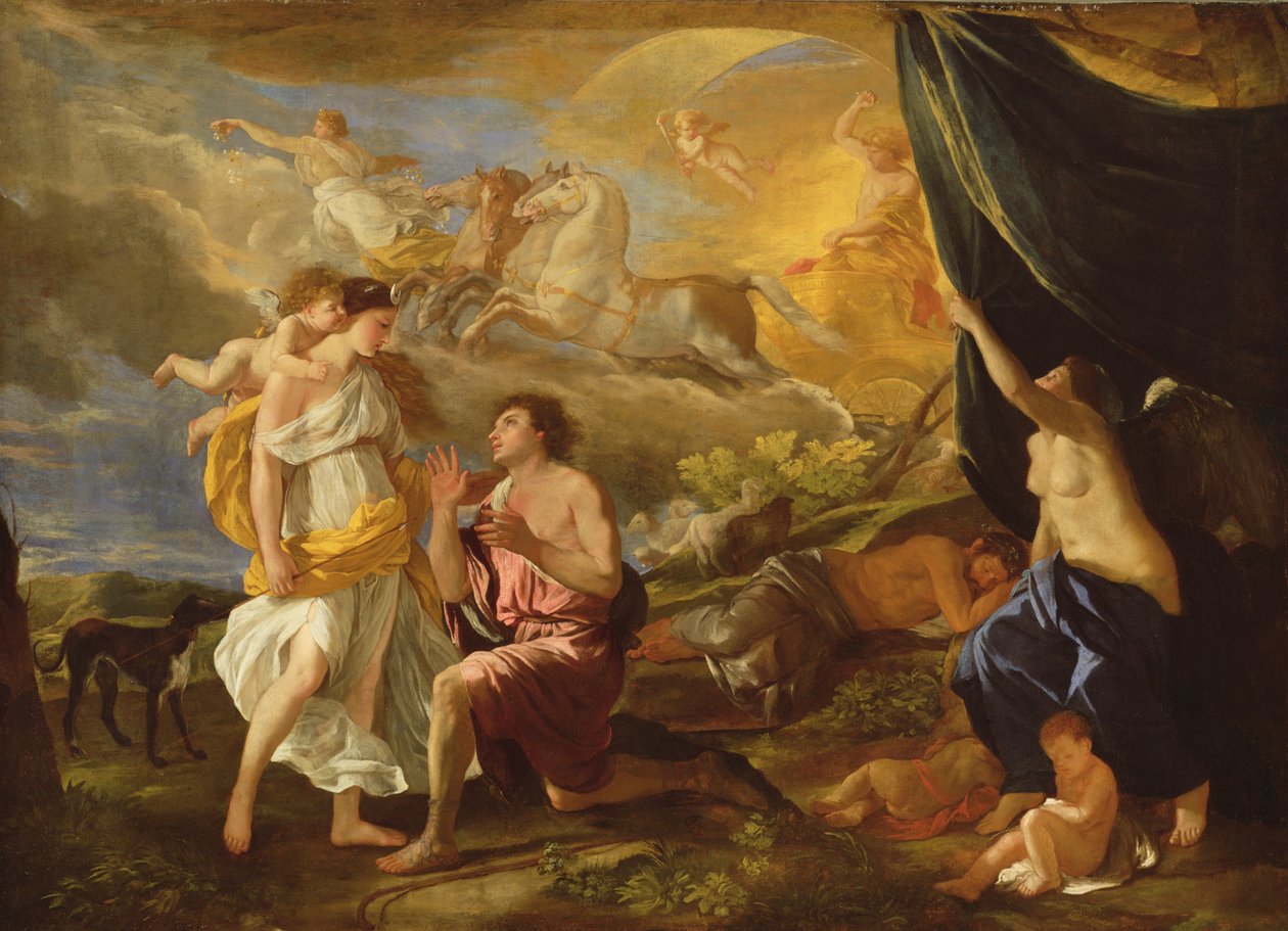 Selene e Endymion, c.1630 de Nicolas Poussin