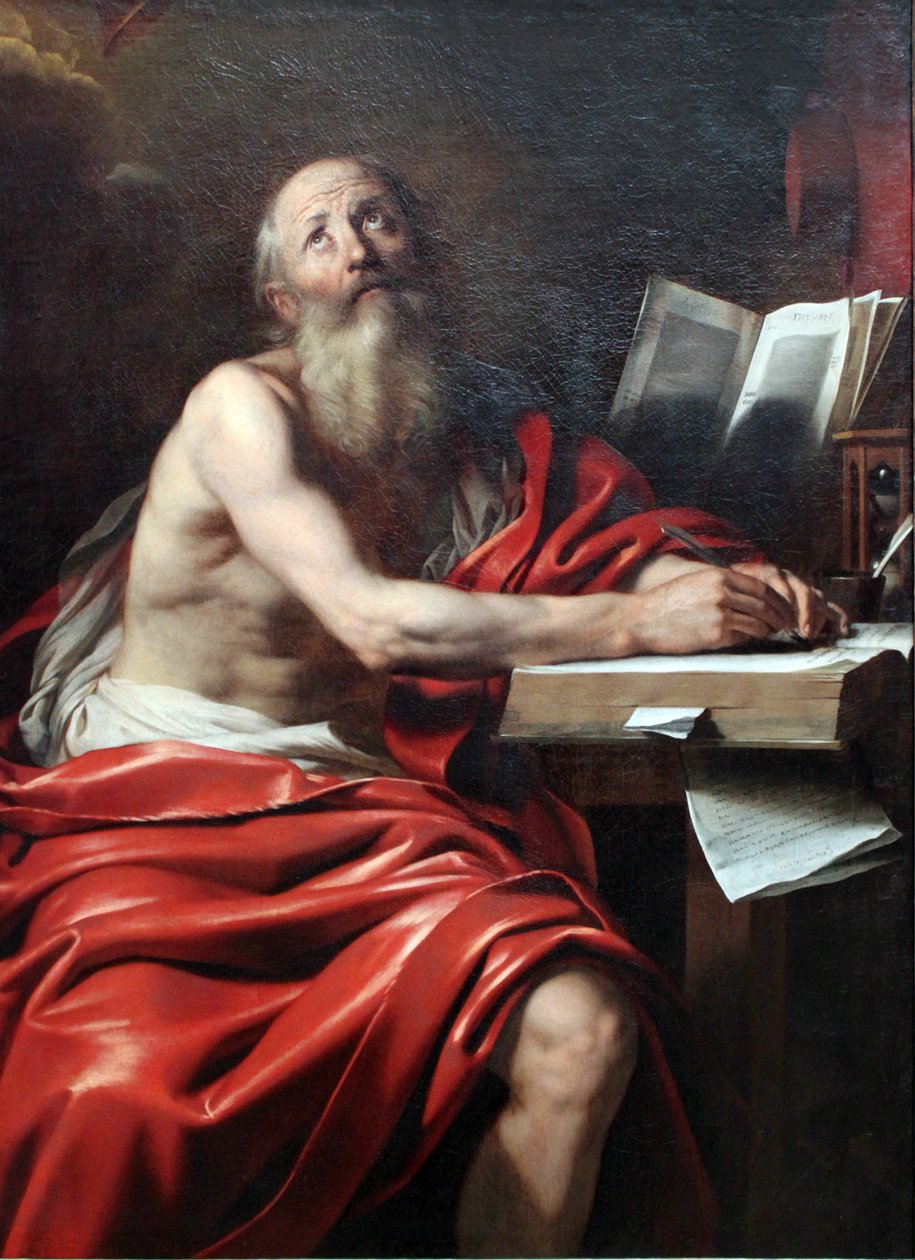 Escrevendo São Jerônimo de Nicolas Regnier