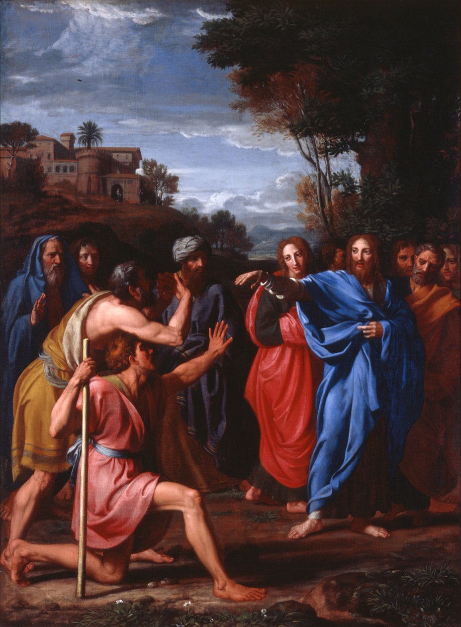 Cristo cura os cegos de Nicolas Colombel