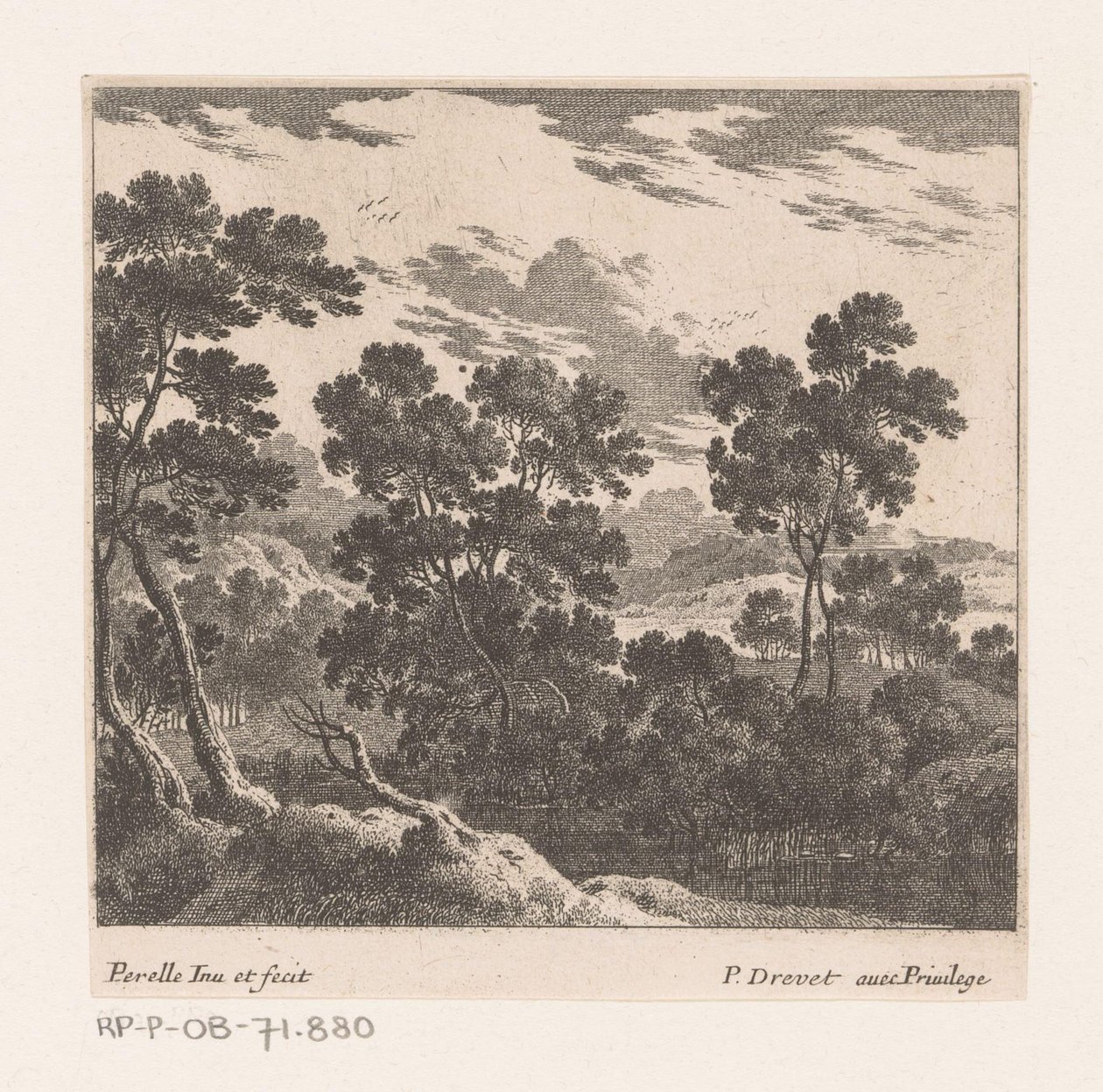 paisagem com árvores de Nicolas Perelle