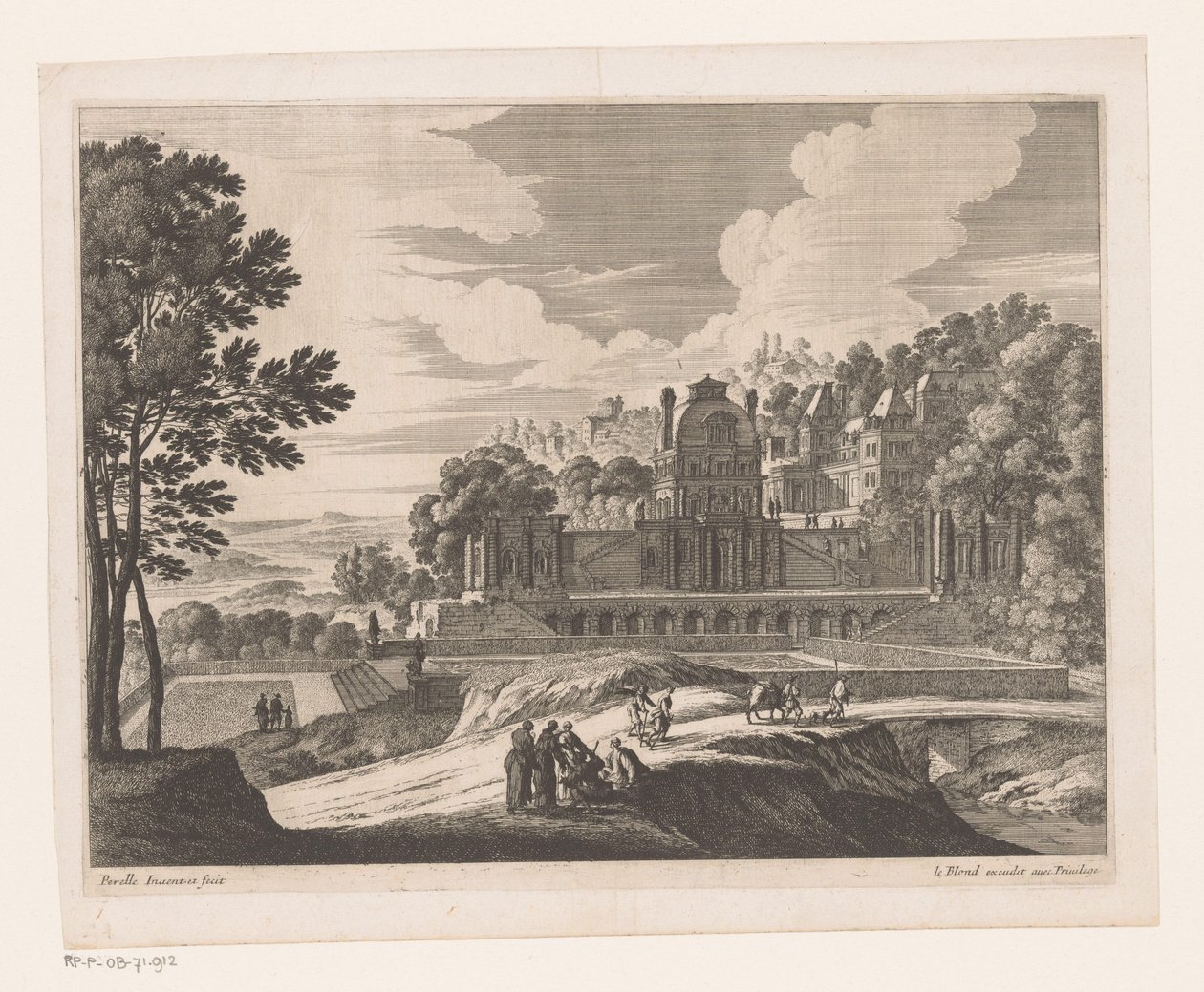 Paisagem com castelo de Nicolas Perelle