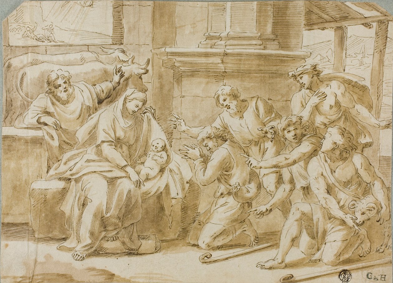 Adoração dos Pastores de Nicolas Poussin