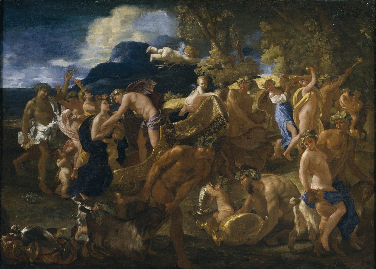 Bacanal ou Baco e Ariadne de Nicolas Poussin