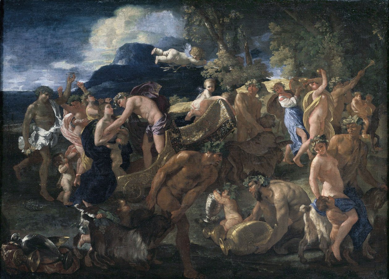 Bacanal ou Baco e Ariadne de Nicolas Poussin