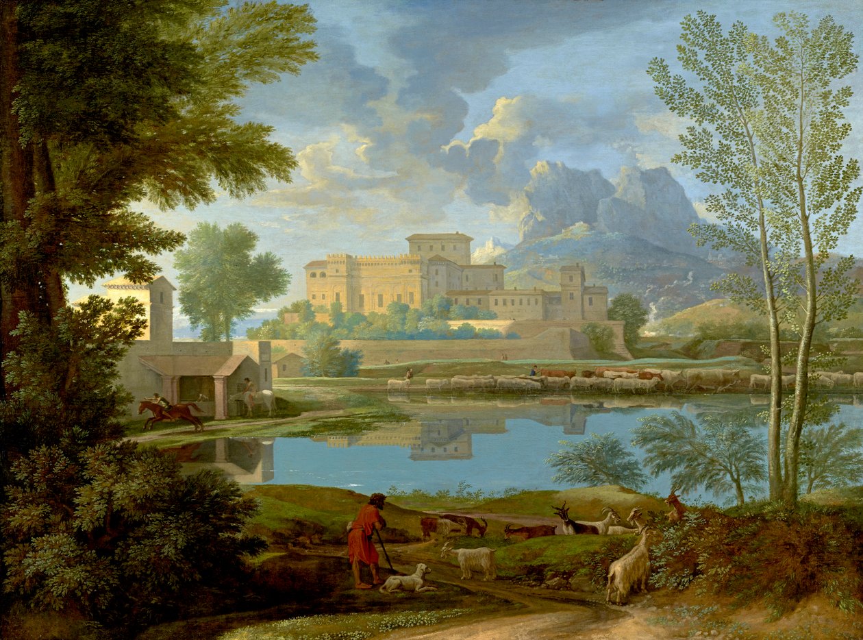 Paisagem com uma calma, 1650-1 de Nicolas Poussin