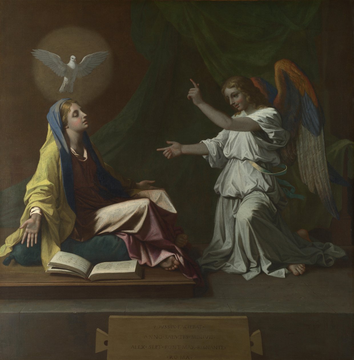 A Anunciação, 1657 de Nicolas Poussin