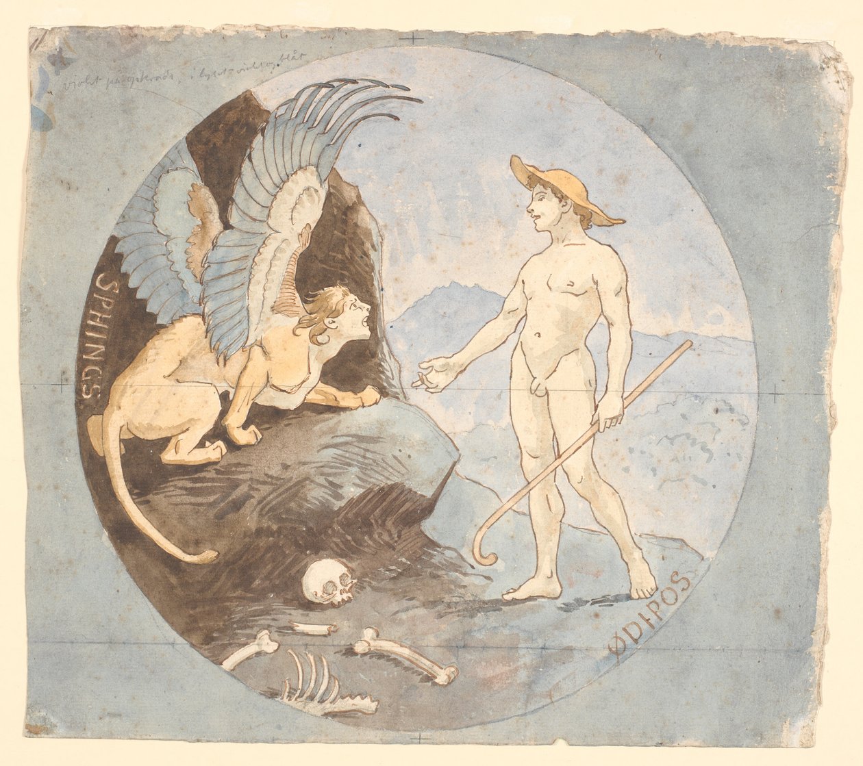 Édipo e a Esfinge de Niels Skovgaard