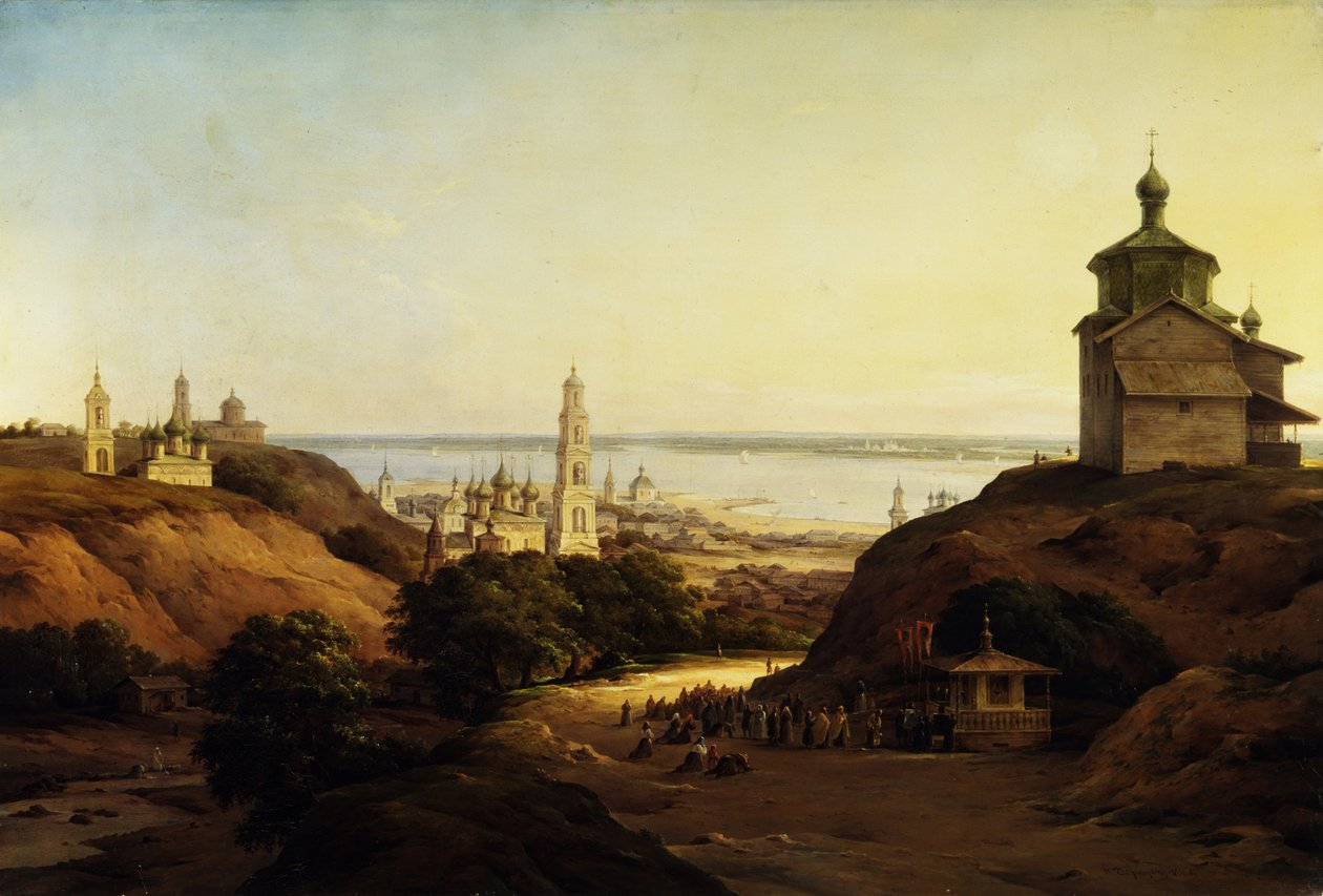 Vista de Yuriev-Povolzhsky, 1851 de Nikanor Grigoryevich Chernetsov