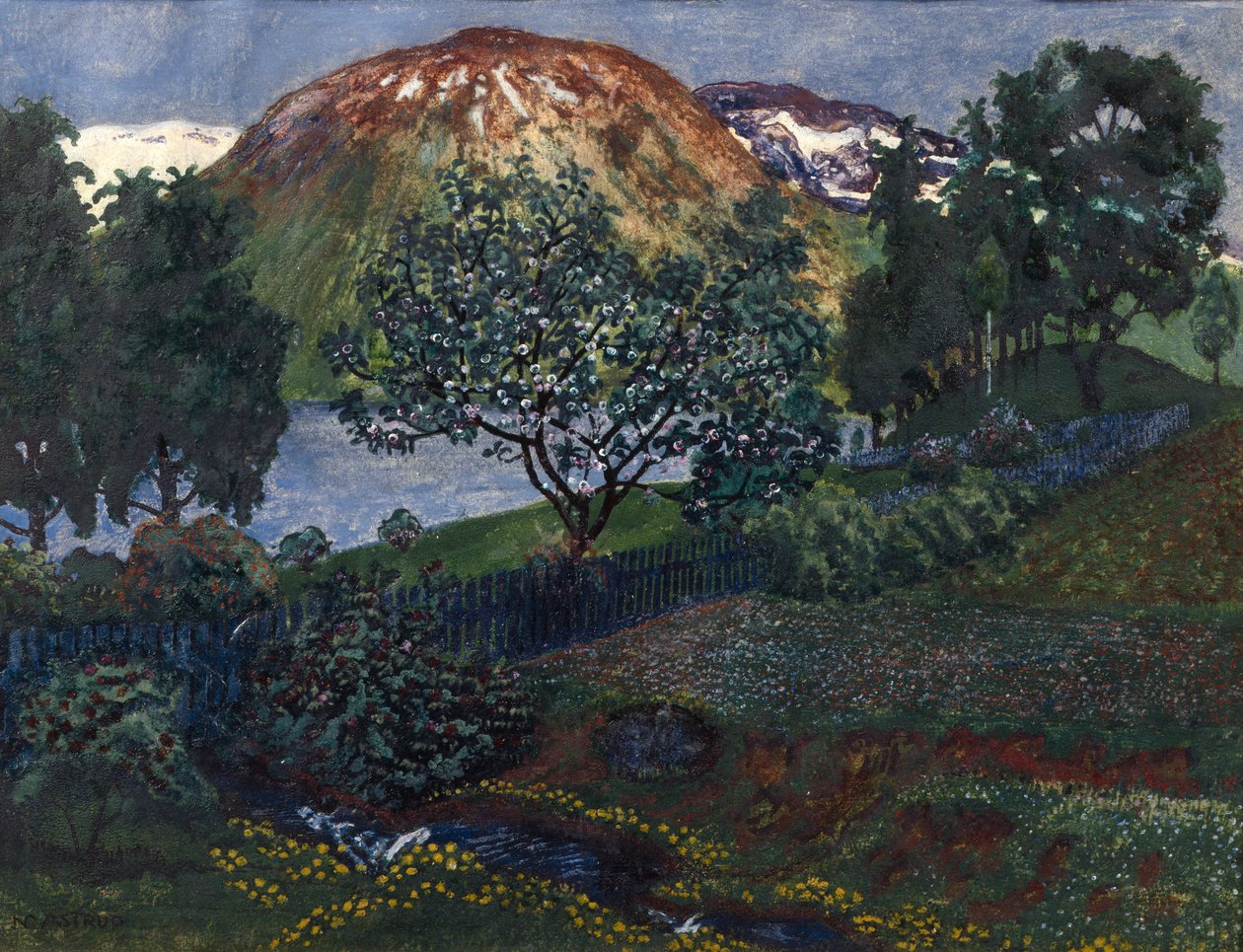 Noite de junho no jardim de Nikolai Astrup