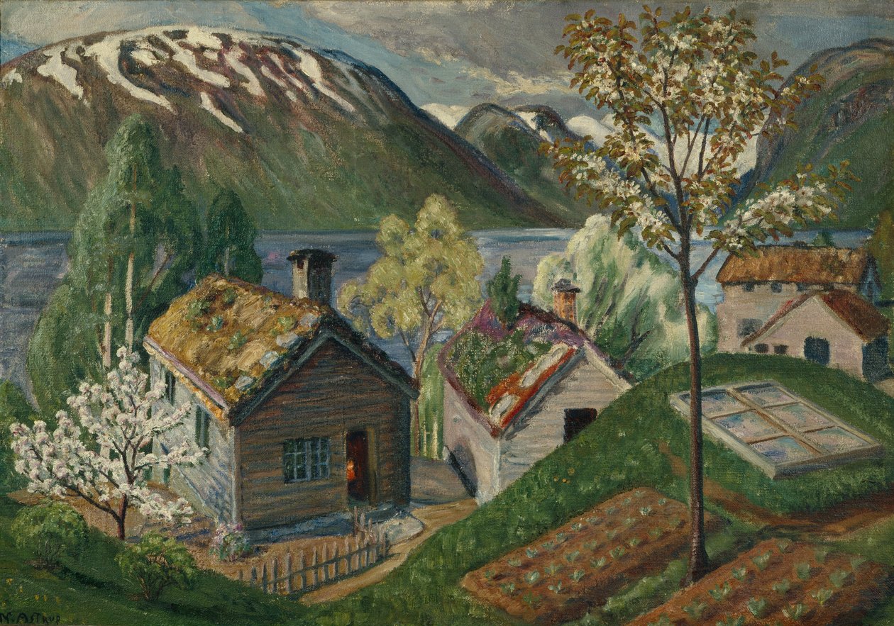 Mistbenken (quadro frio) de Nikolai Astrup