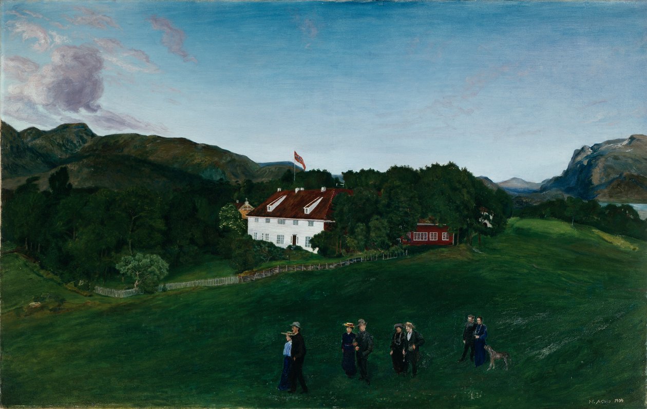 Svanøe Manor, c.1904 de Nikolai Astrup