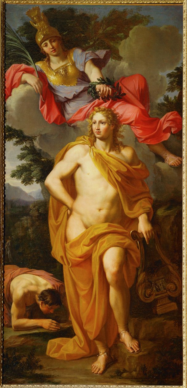 Apolo coroado por Minerva ... de Noël Coypel
