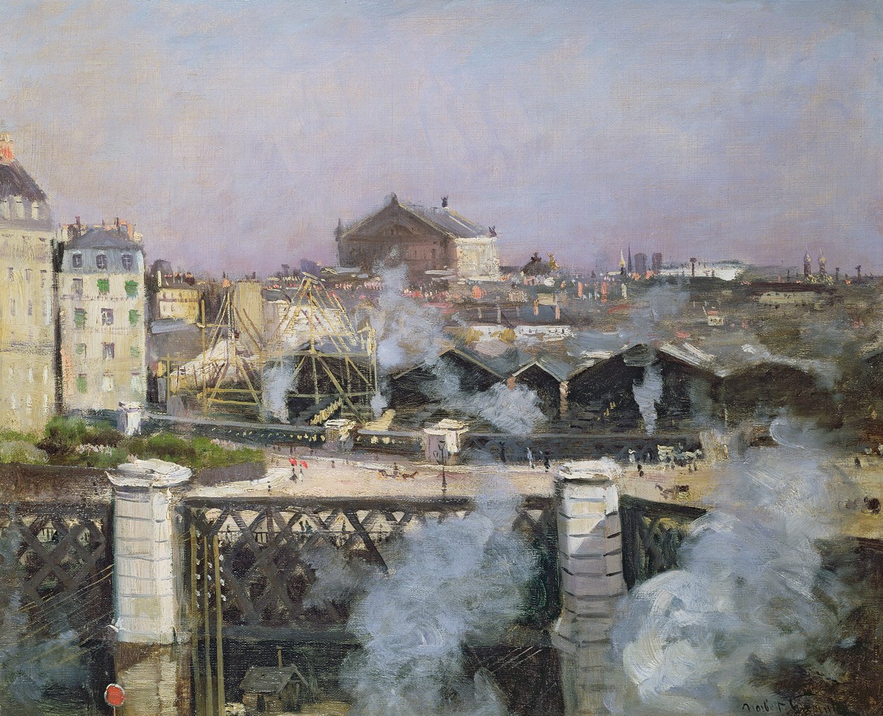 A ponte da europa de Norbert Goeneutte
