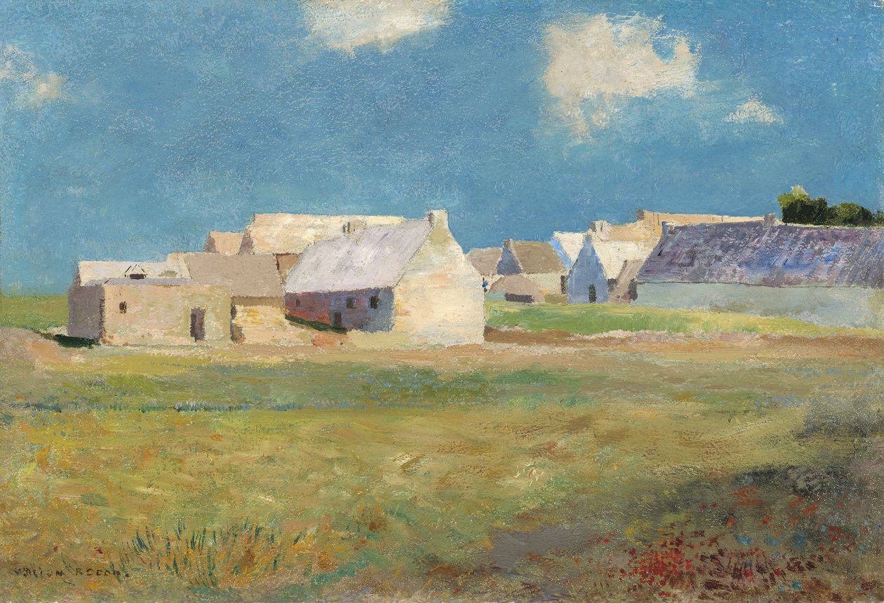 Aldeia bretã, c.1890 de Odilon Redon