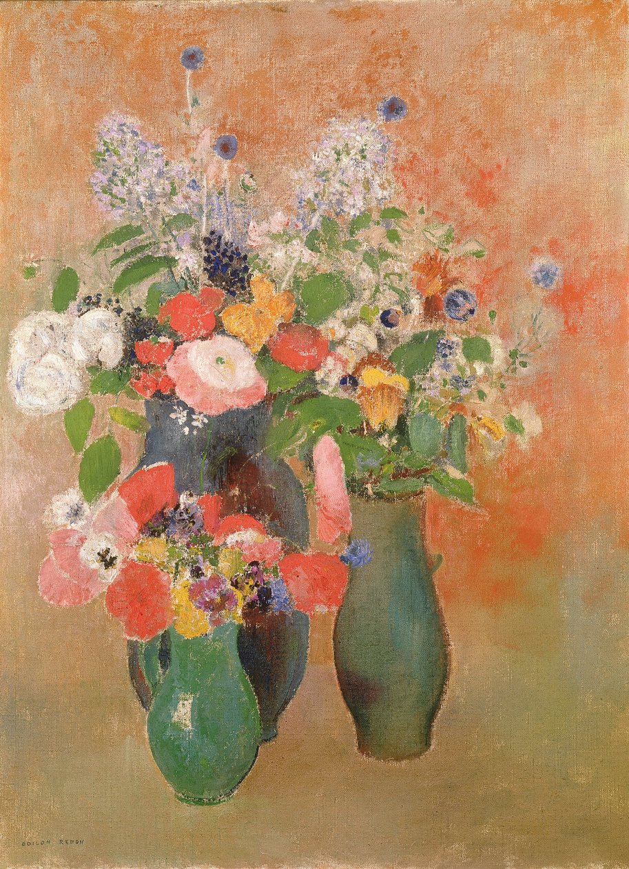 Ainda vida das flores, 1910 de Odilon Redon
