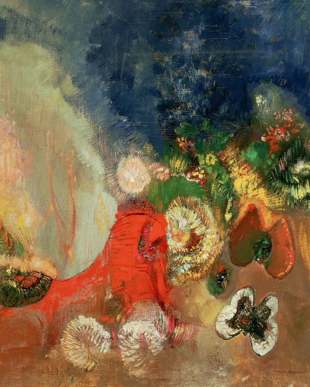A Esfinge Vermelha, c.1912 de Odilon Redon