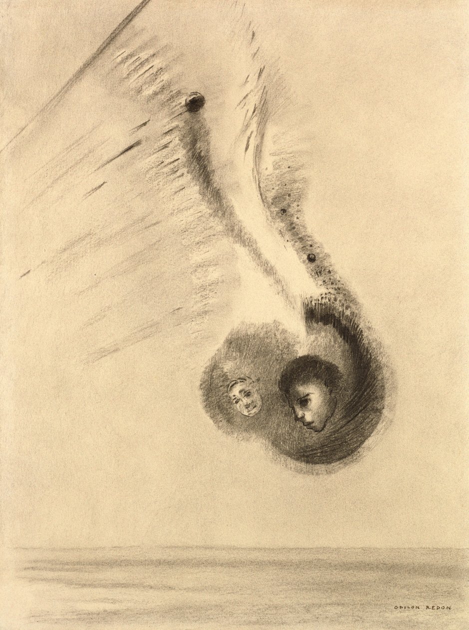 Os Sciapods (carvão) de Odilon Redon