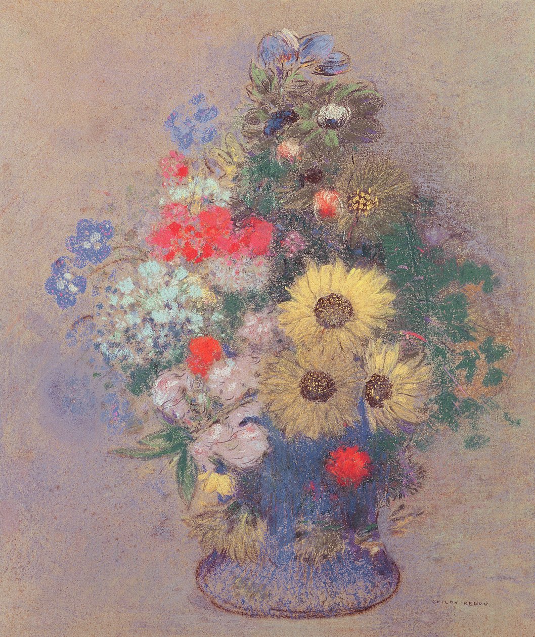 Vaso de Flores, c.1900 de Odilon Redon