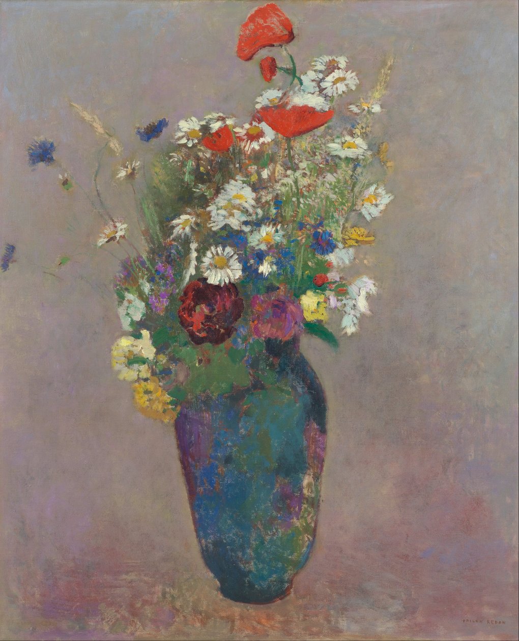 Vaso de visão de flores de Odilon Redon
