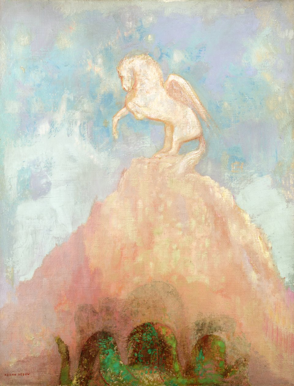 Pégaso Branco, c.1908 de Odilon Redon