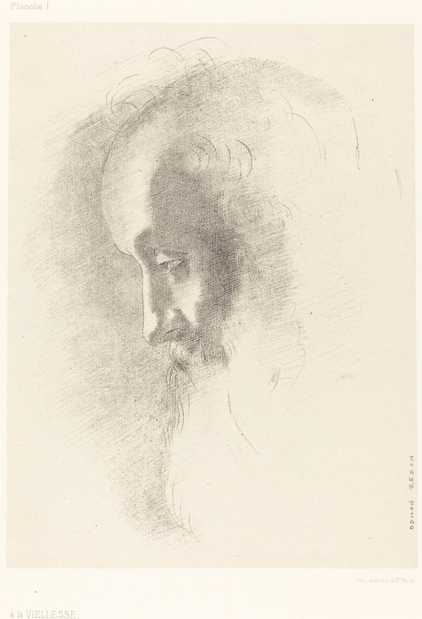 A La Vieillesse (A velhice) de Odilon Redon