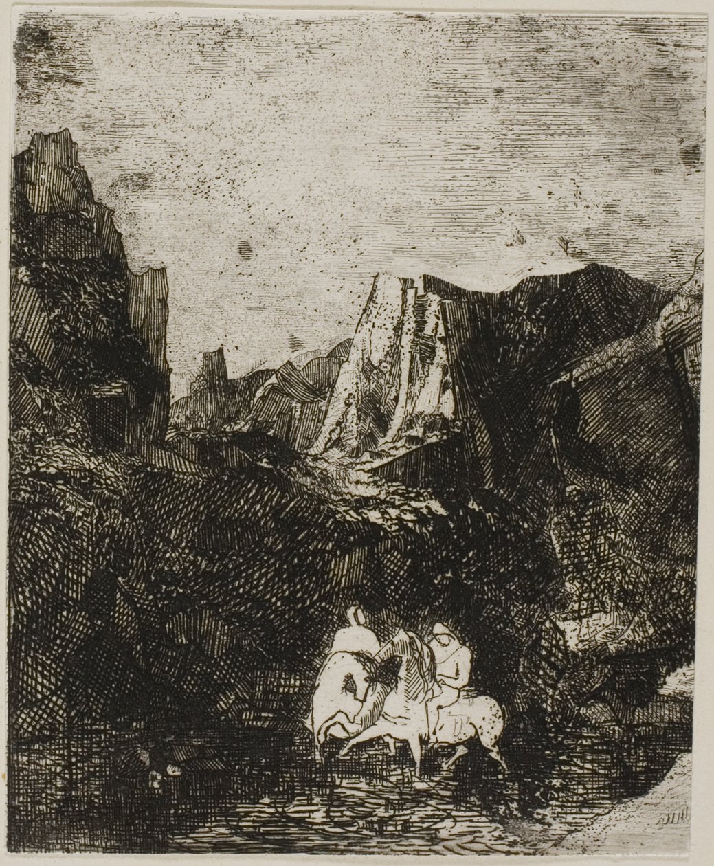Dois pequenos cavaleiros de Odilon Redon