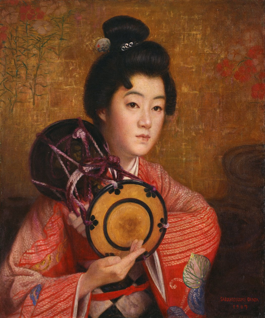 Retrato de uma senhora de Okada Saburosuke