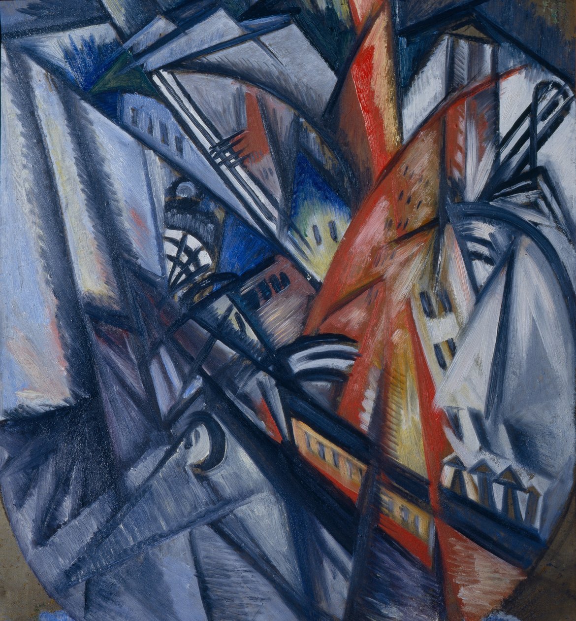 Fogo na cidade, 1913 de Olga Rozanova