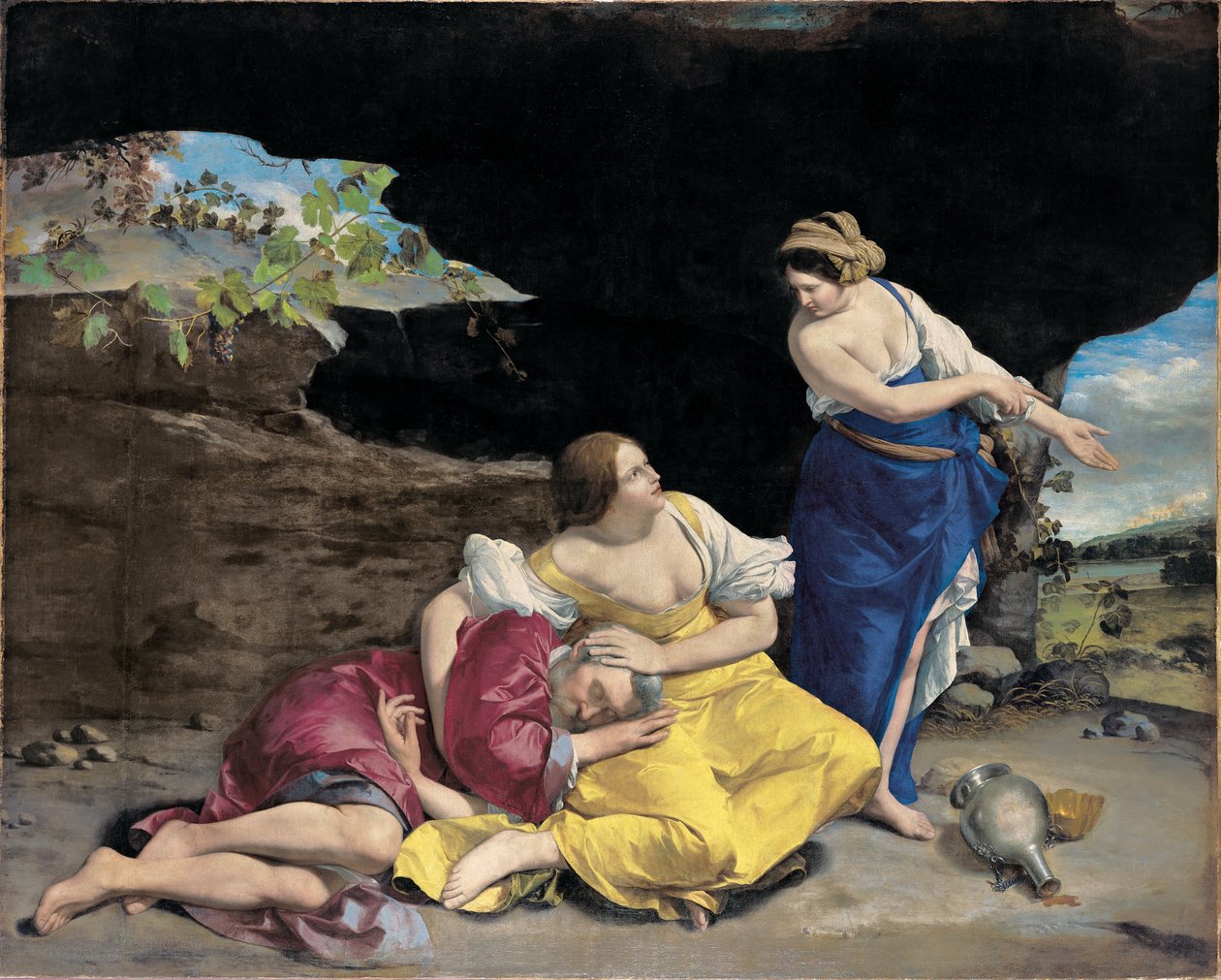Lot e suas filhas de Orazio Gentileschi