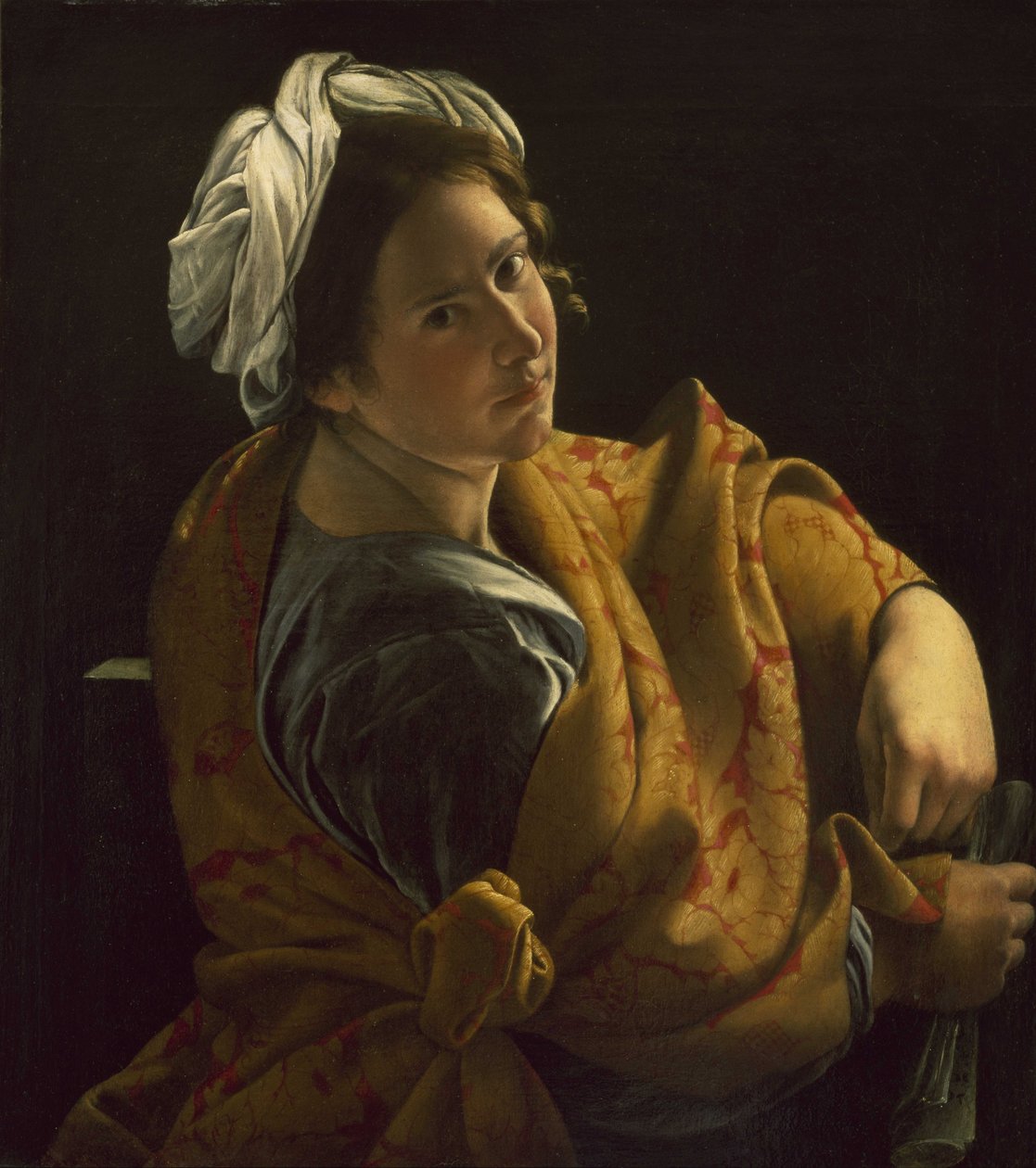 Retrato de uma jovem mulher como uma Sibila de Orazio Gentileschi