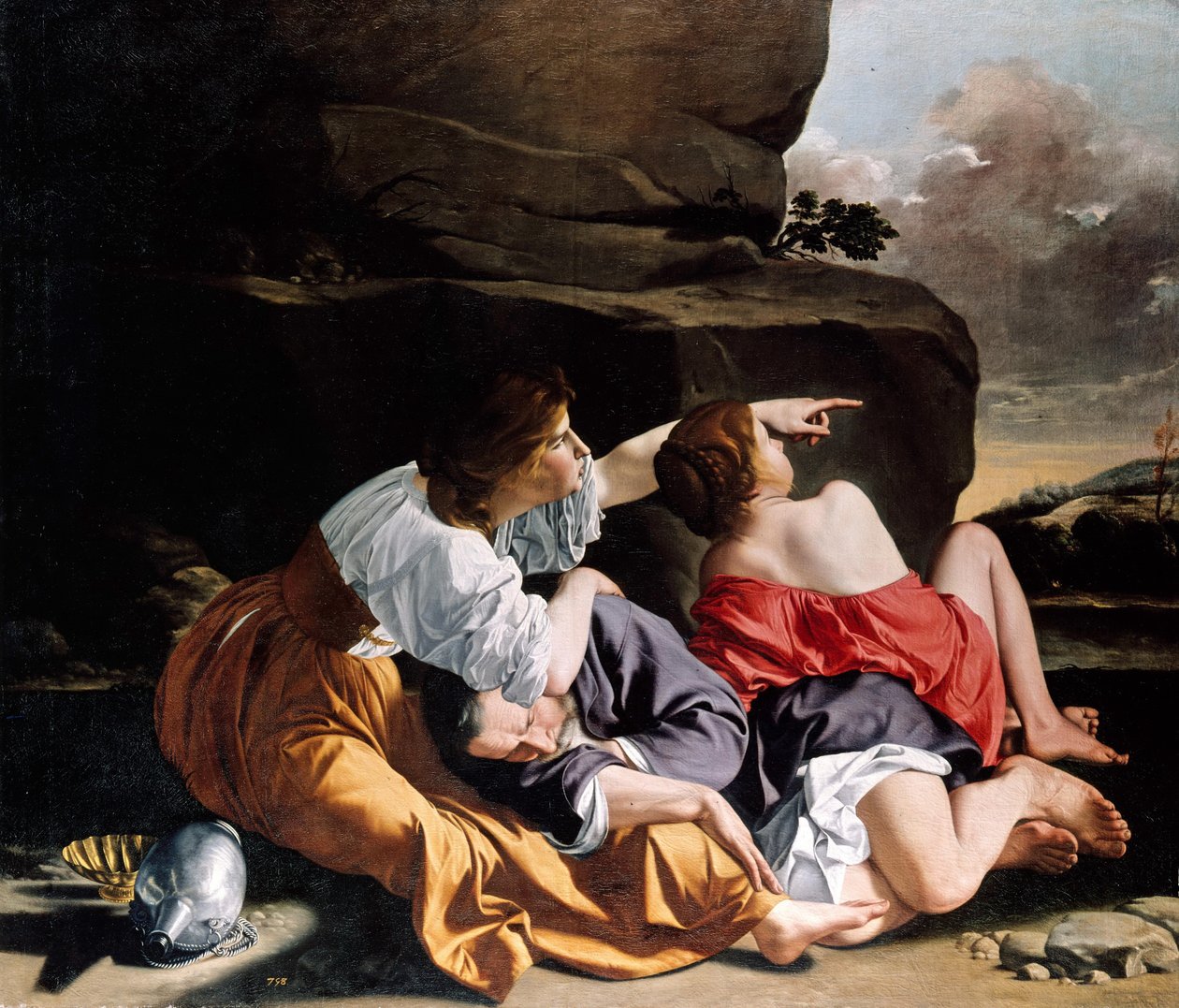 Ló e suas filhas de Orazio Gentileschi