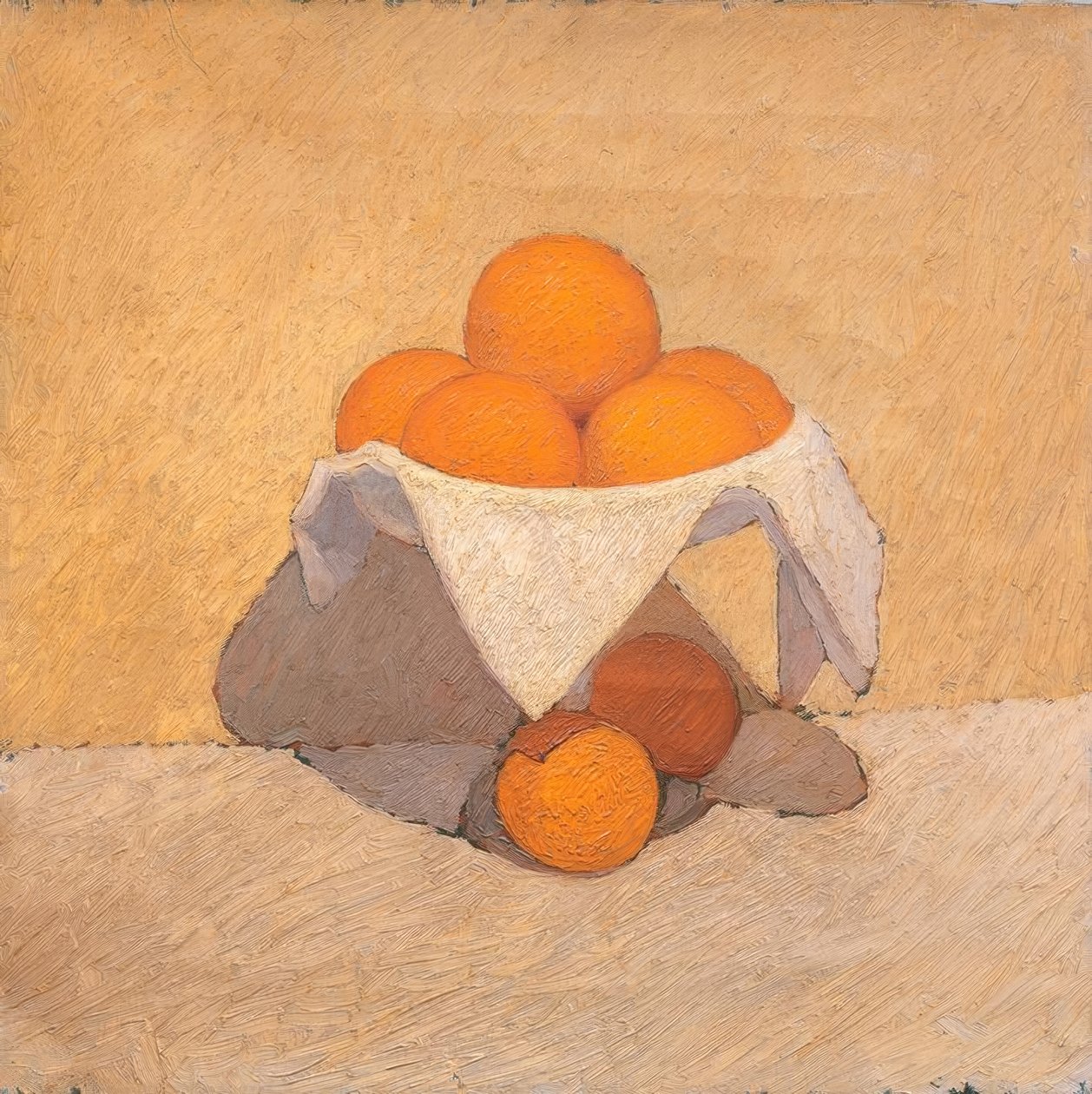 Banca de frutas com laranjas de Oscar Ghiglia