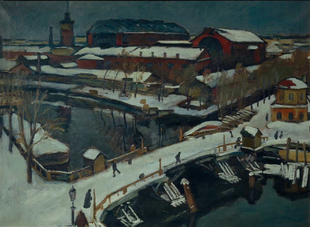 Paisagem de inverno. Petrogrado, 1920 de Osip Emmanuilovich Braz