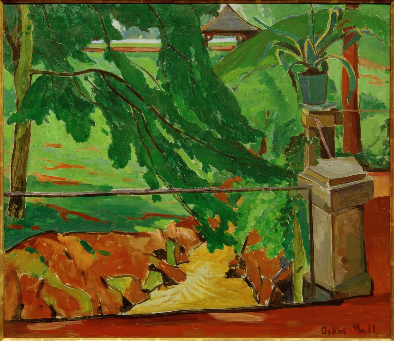 Jardim em Hattenheim de Oskar Moll