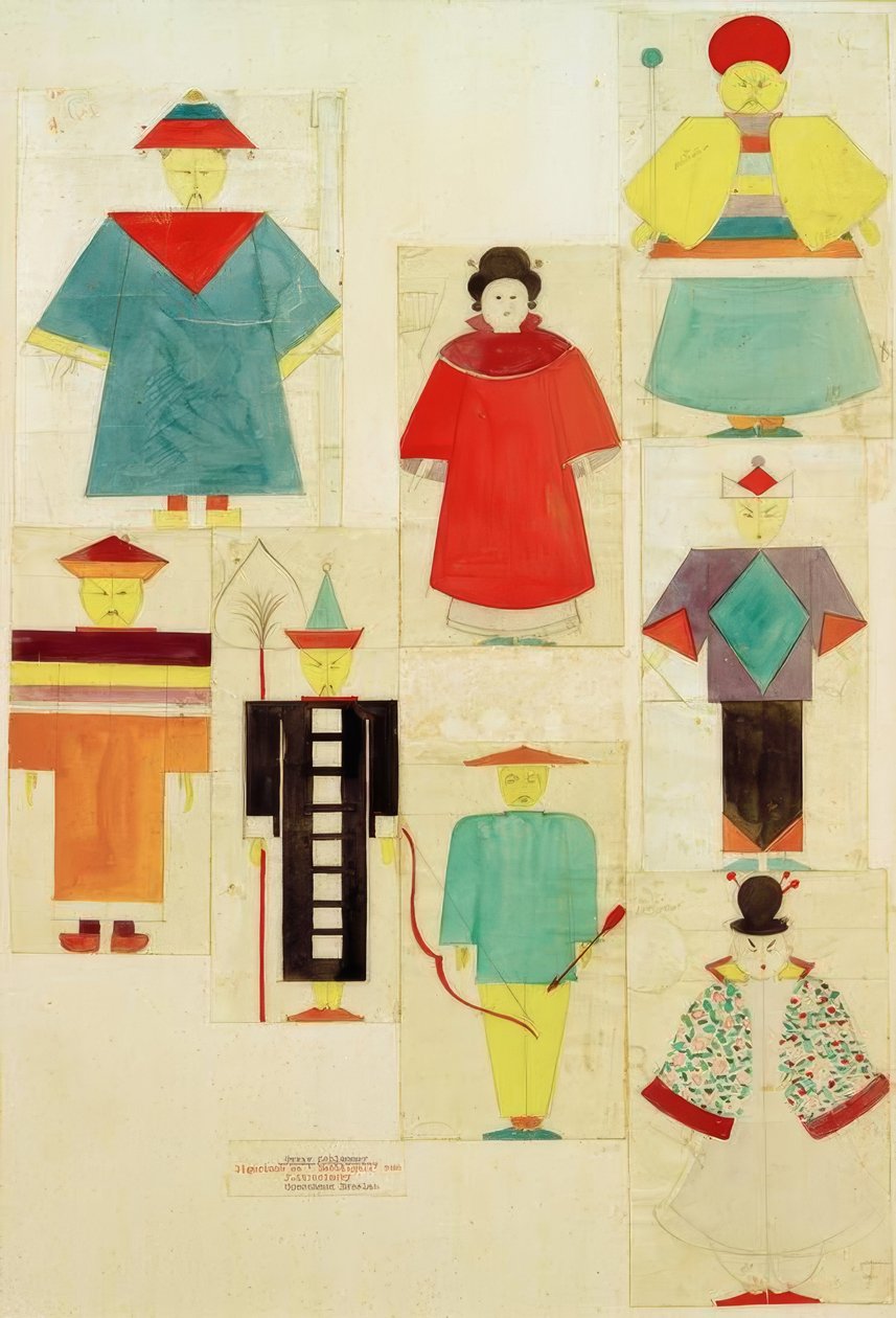8 figuras para rouxinol de Oskar Schlemmer