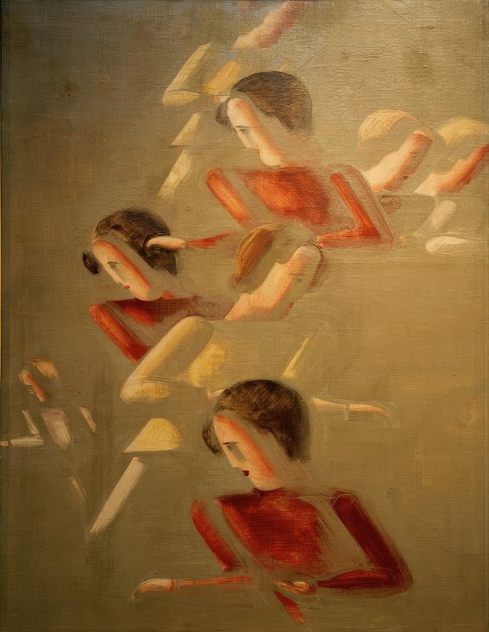 Vermelho um contra o outro de Oskar Schlemmer