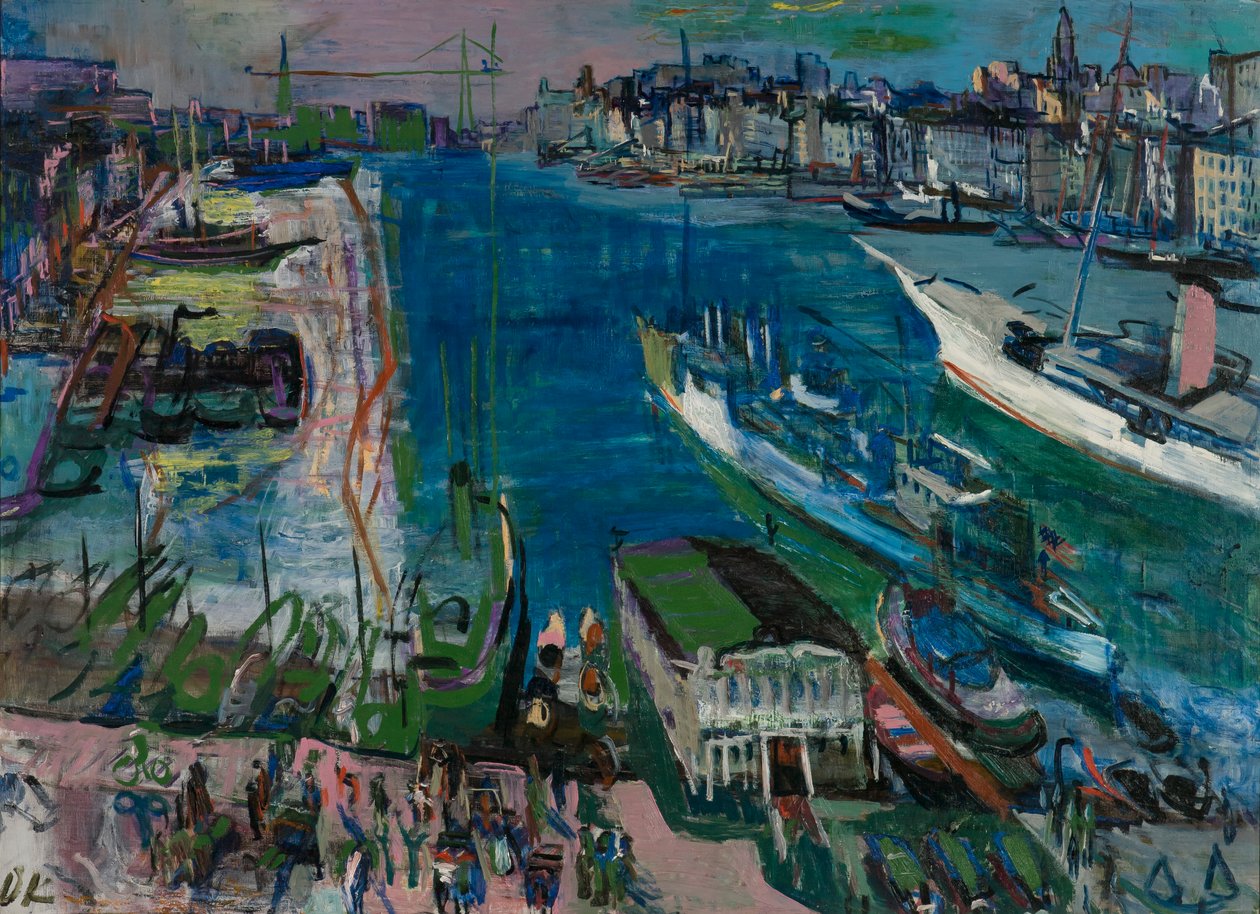 O porto de Marselha II de Oskar Kokoschka