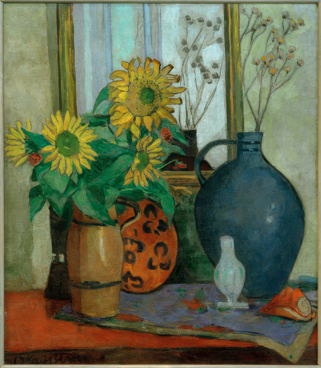 Girassóis com casca de Matisse de Oskar Moll