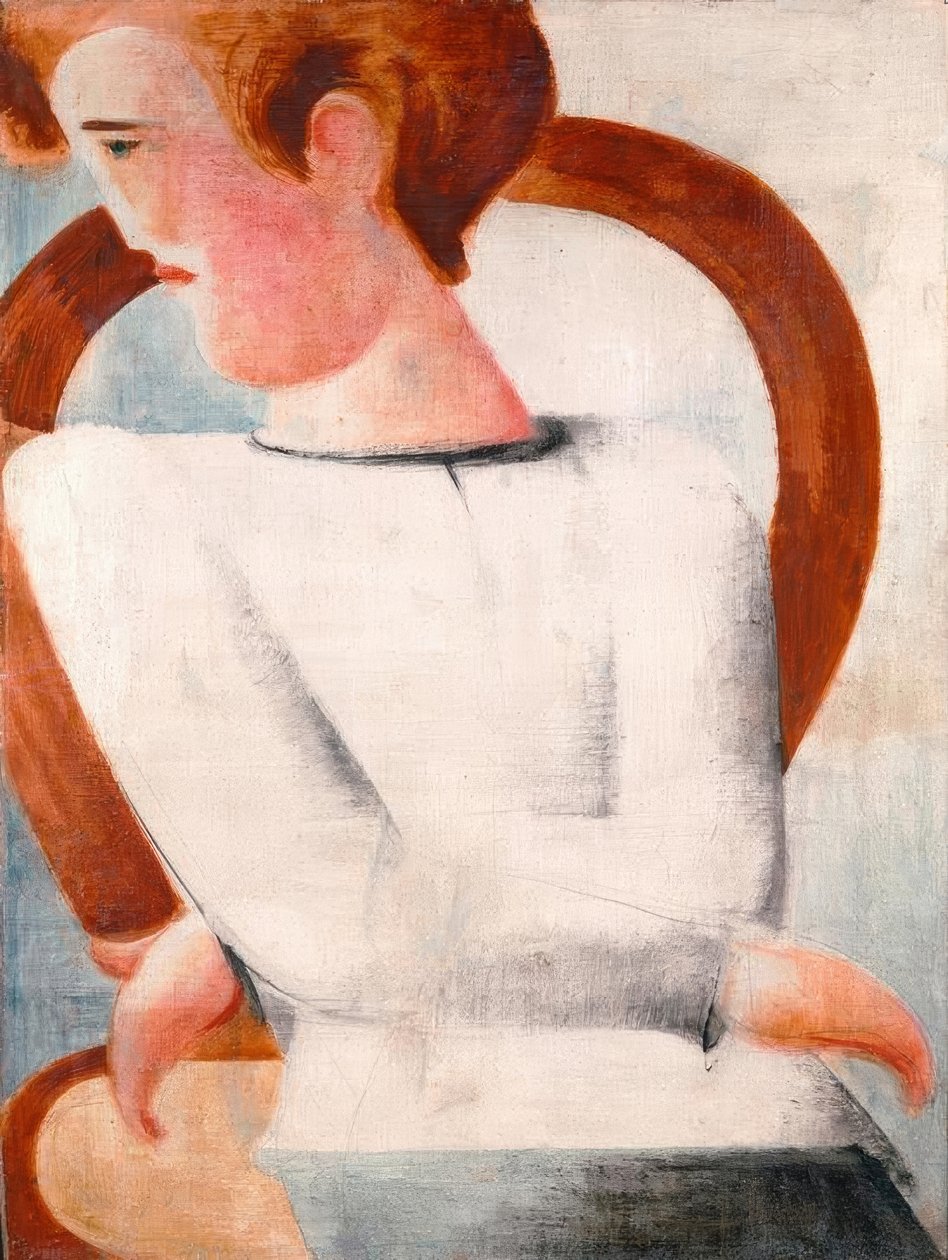 Jovens na cadeira enrolada de Oskar Schlemmer