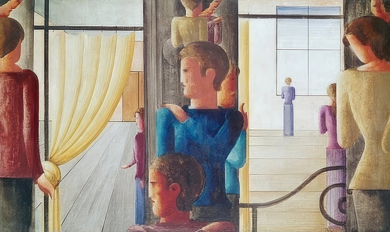 Grupo de doze com interior. 1930 de Oskar Schlemmer