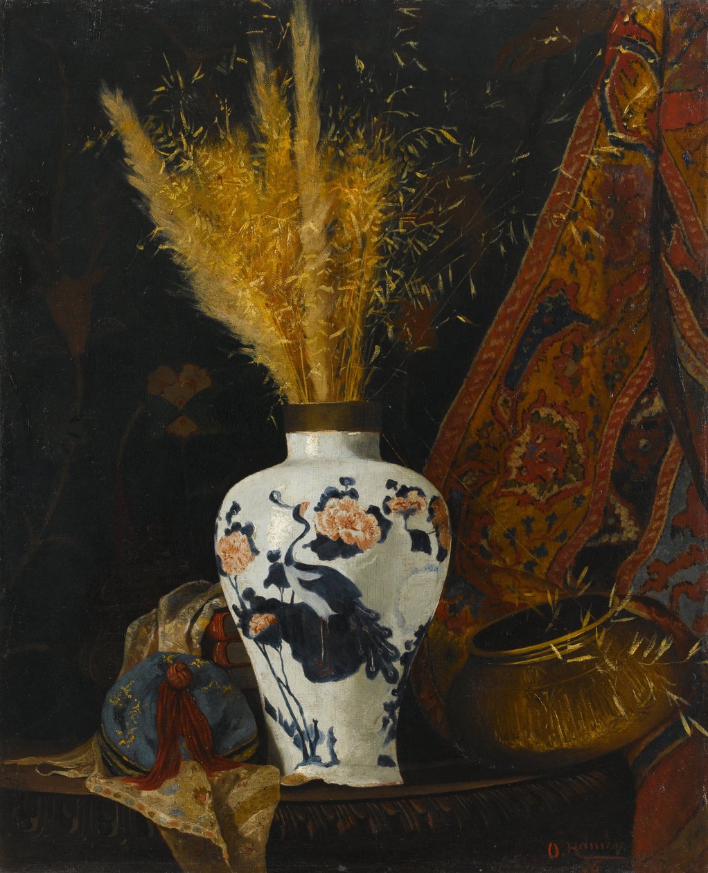 Flores em um vaso branco de Osman Hamdi Bey