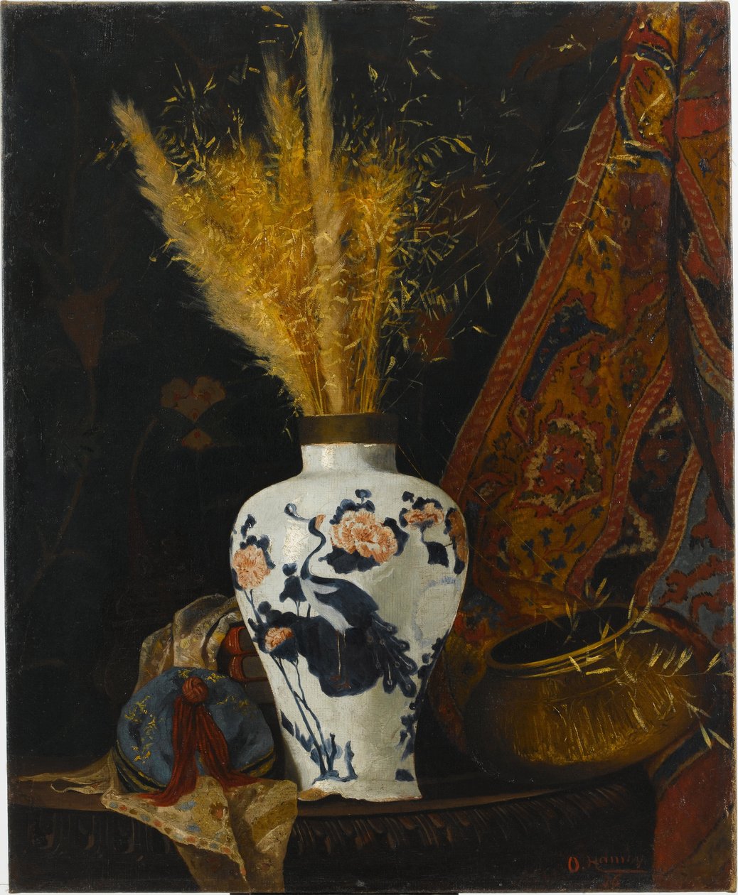 Flores em um vaso branco de Osman Hamdi Bey