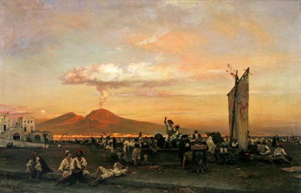 Cais em Nápoles, 1859 de Oswald Achenbach