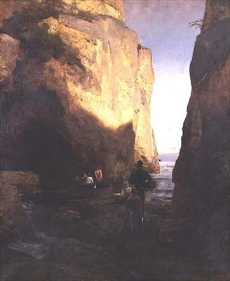 Entrando na Gruta de Oswald Achenbach