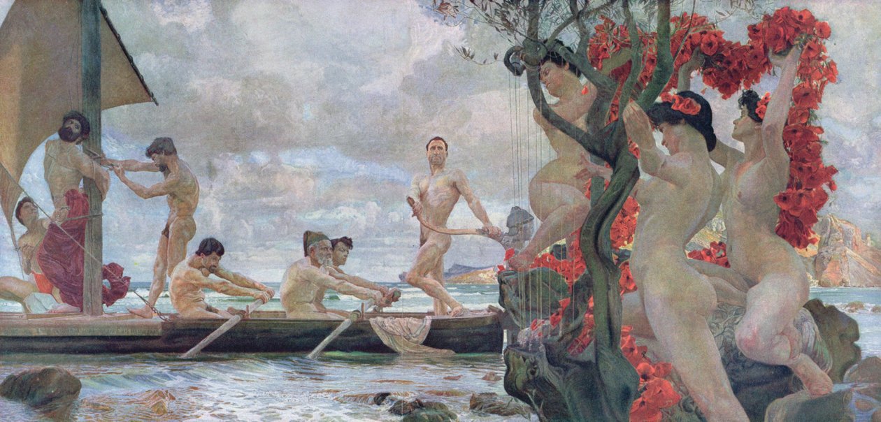Ulisses e as sereias, c.1900 de Otto Greiner