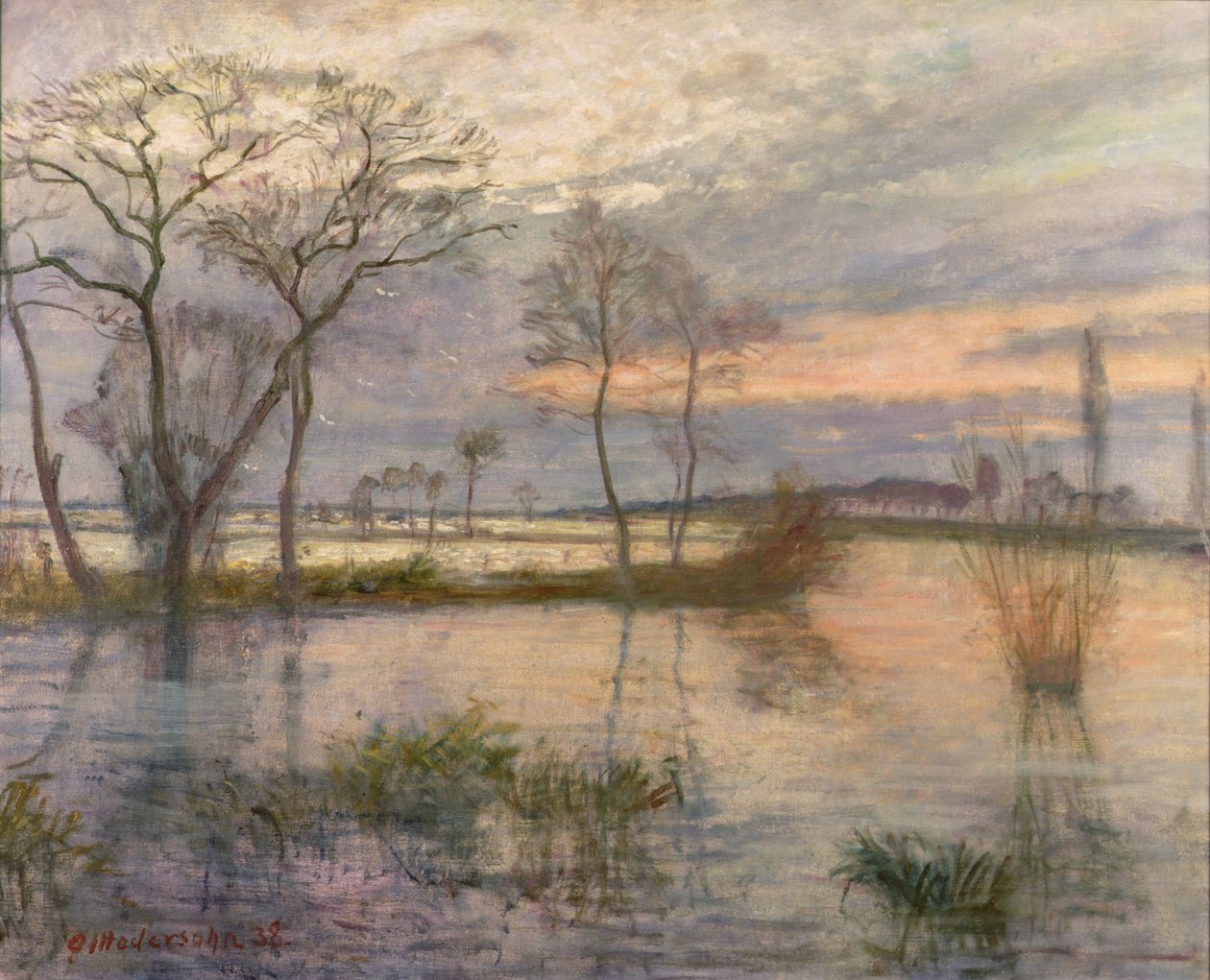 Noite no rio Wumme de Otto Modersohn