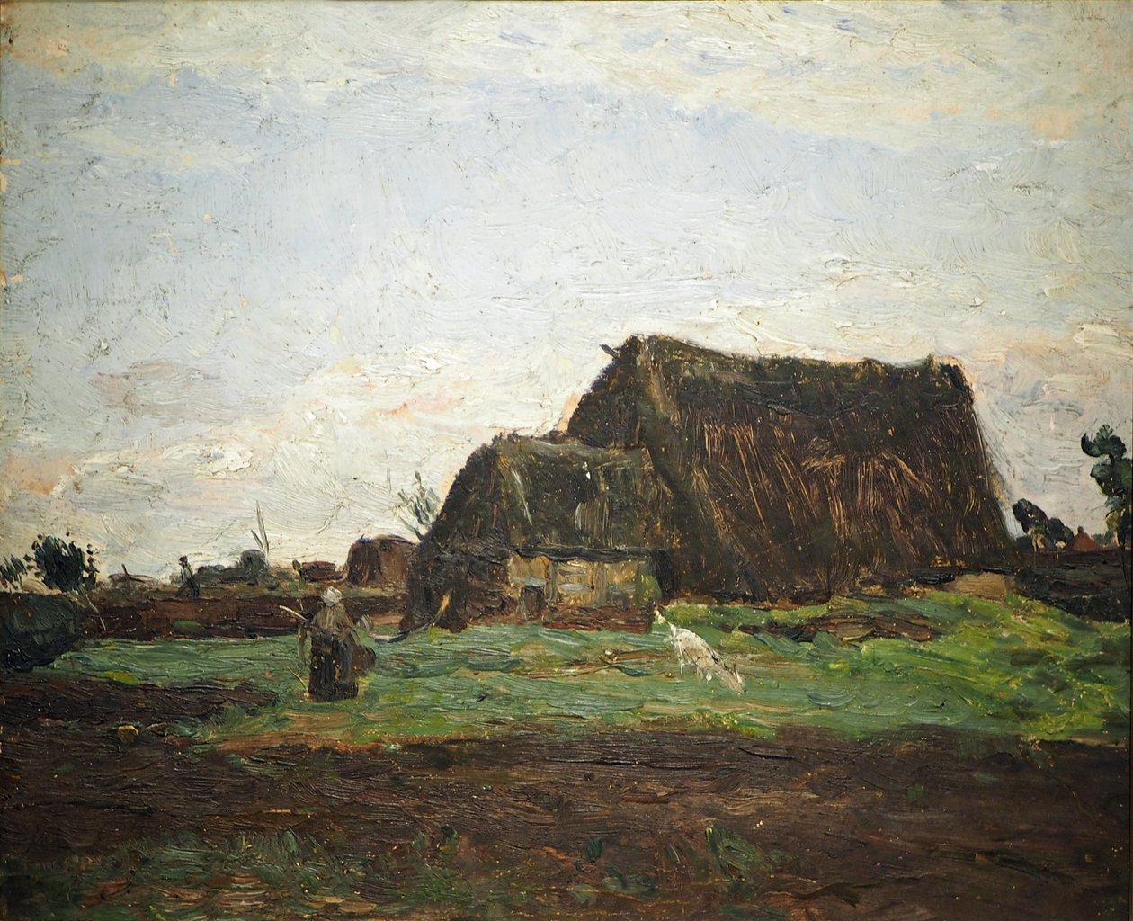 Moorkate com esposa e cabra de Otto Modersohn