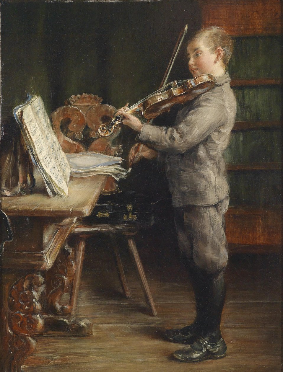 Menino, violino jogo de Otto Piltz